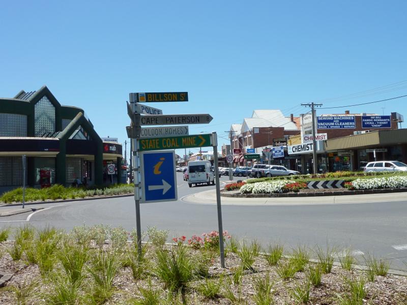 Wonthaggi - Shops and Commercial Centre, Graham Street, McBride Avenue, Murray Street: View east along Graham St at Billson St