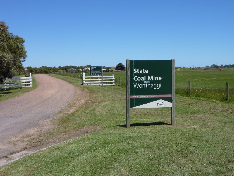 Wonthaggi - State Coal Mine Historic Reserve, East Area Mine, off Garden Street: Entrance gate at Garden St