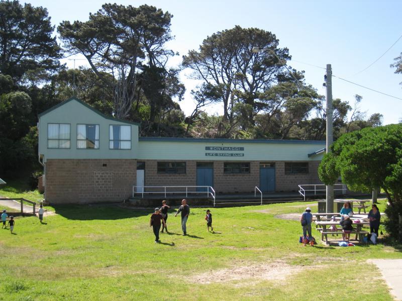 Wonthaggi - Cape Paterson, Bay Beach and boat ramp: Wonthaggi Life Saving Club and surrounding picnic area