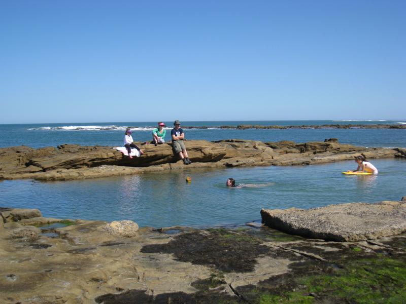 Wonthaggi - Cape Paterson, Bay Beach and boat ramp: Rock pool