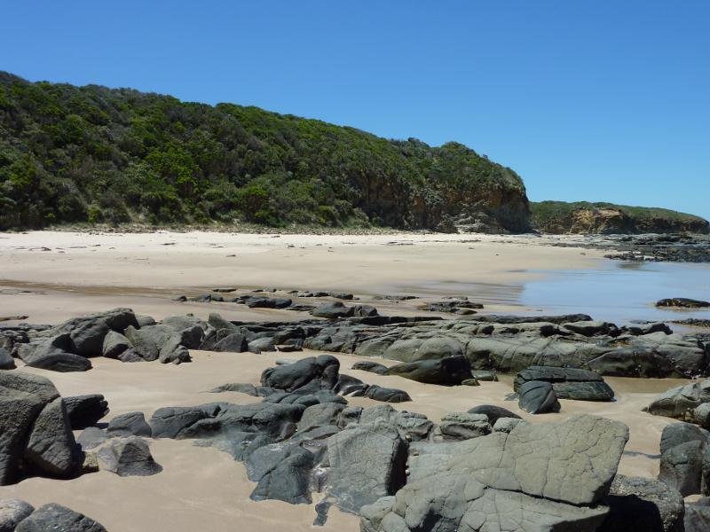 Wonthaggi - Cape Paterson, First Surf Beach near western end of Surf Beach Road: View north-east along beach