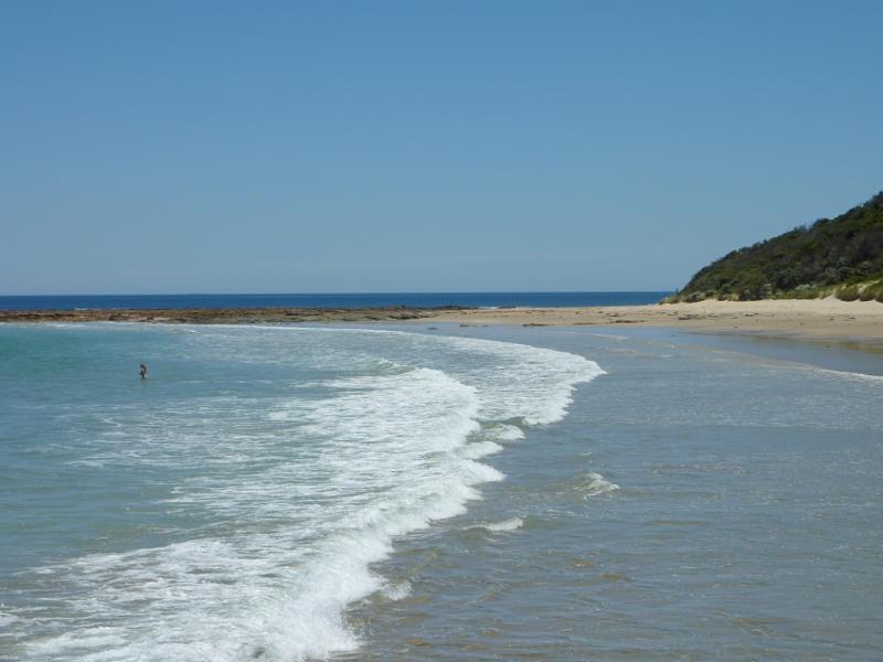 Wonthaggi - Cape Paterson, First Surf Beach near western end of Surf Beach Road: View south-west along beach
