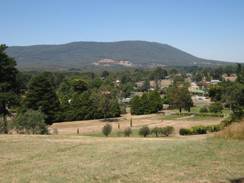 Woodend - Golf Course, Davy Street - View south-east towards Mt Macedon