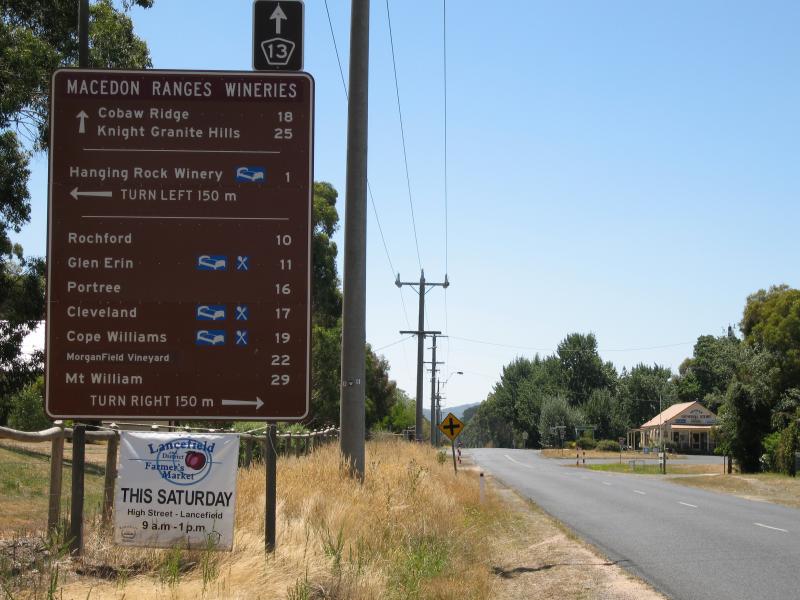 Woodend - Town of Newham, 10 kilometres north-west of Woodend: View north along Coach Rd towards Rochford Rd