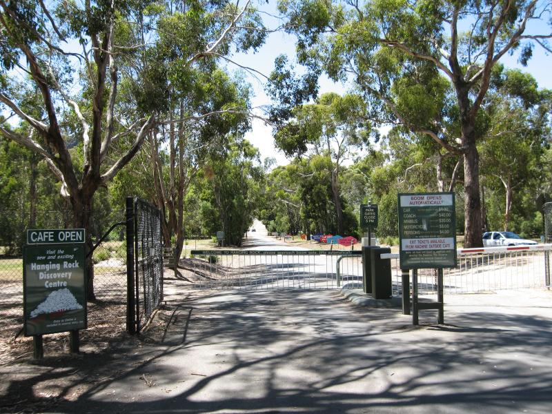 Woodend - Hanging Rock Reserve, South Rock Road: Entrance to Hanging Rock Reserve, South Rock Rd