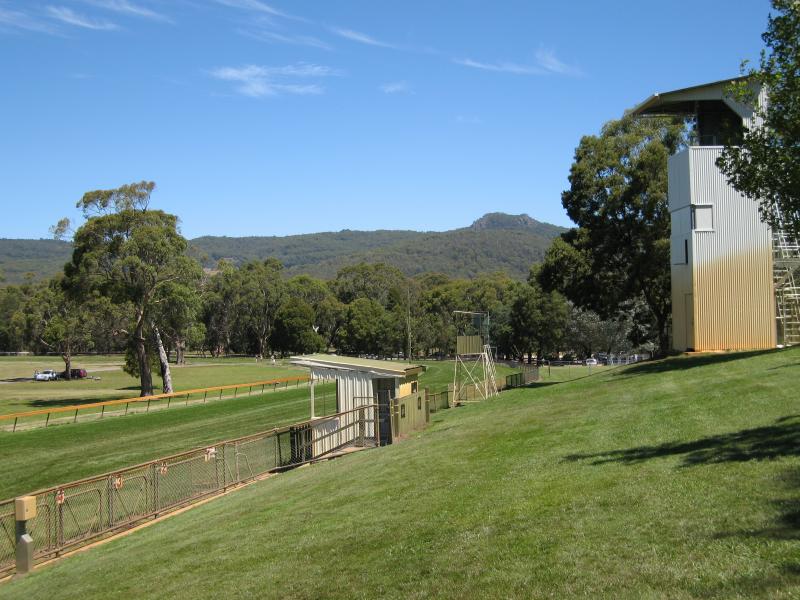 Woodend - Hanging Rock Reserve, South Rock Road: View across racecourse