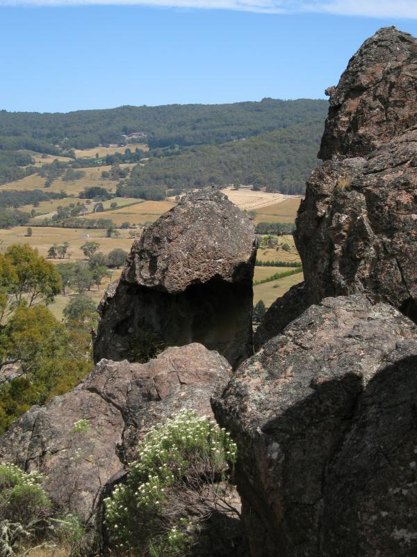 Woodend - Climb to summit of Hanging Rock: Views near The Chapel
