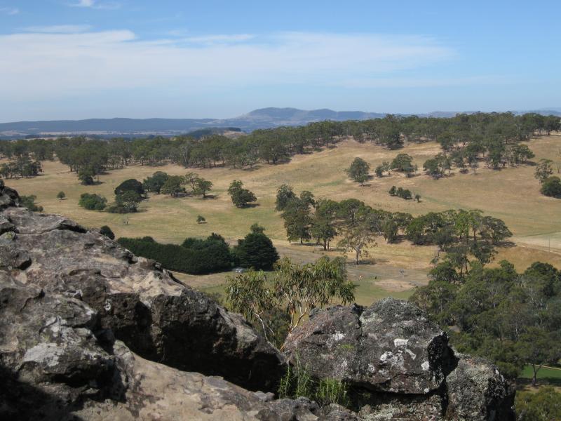 Woodend - Climb to summit of Hanging Rock: Views at The Chapel