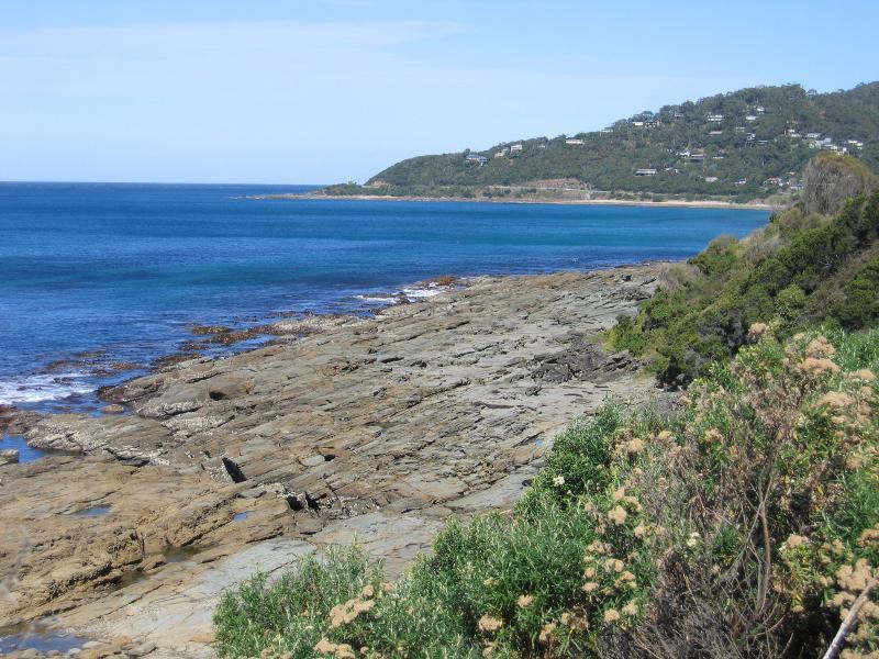 Wye River - Great Ocean Road north of Separation Creek: South-westerly view towards Point Sturt