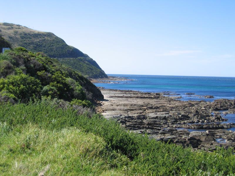 Wye River - Great Ocean Road north-east of Carisbrook Creek - North-easterly view along coast