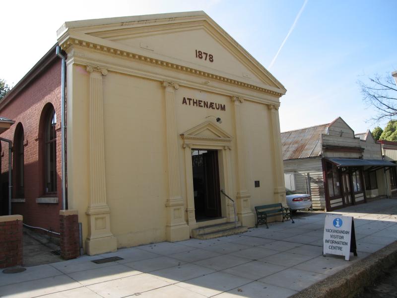 Yackandandah - Shops and commercial centre, High Street between Wellsford Street and Williams Street: Athenaeum building