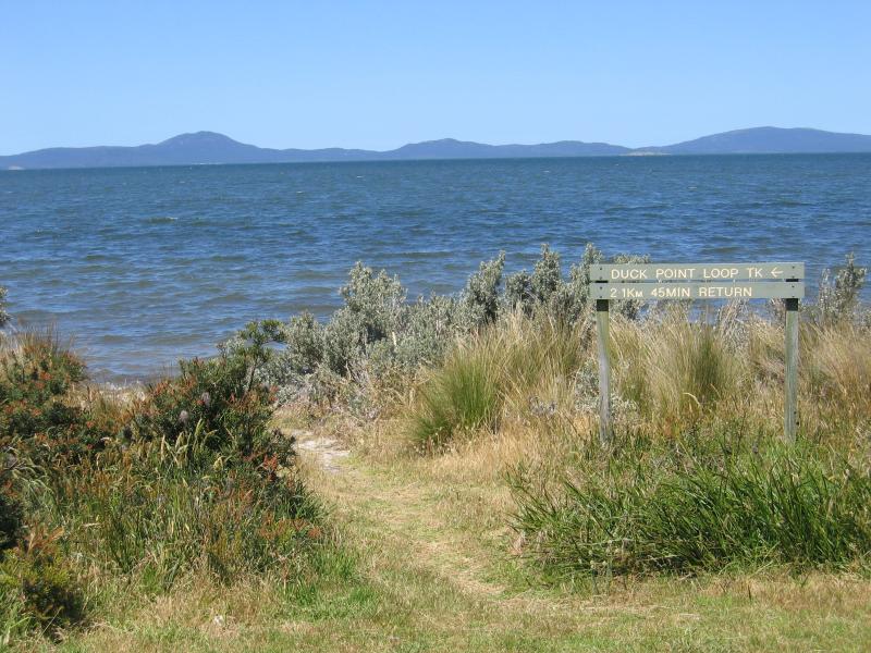 Yanakie - Duck Point and Corner Inlet, Foley Road - View east across Corner Inlet towards Wilsons Promontory from near boat ramp