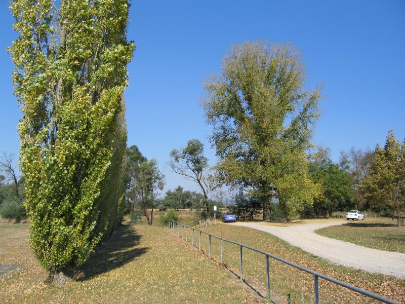 Yarra Glen - Yarra Glen Recreation Reserve: Parklands at car park next to Yarra River