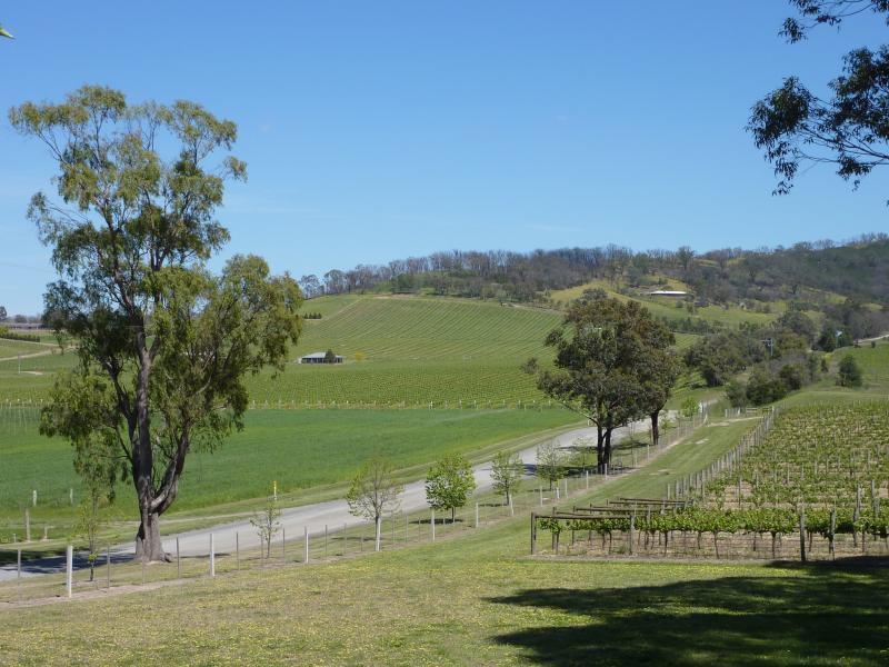 Yarra Glen - De Bortoli Winery, Pinnacle Lane, Dixons Creek: South-westerly view towards Pinnacle La at winery entrance