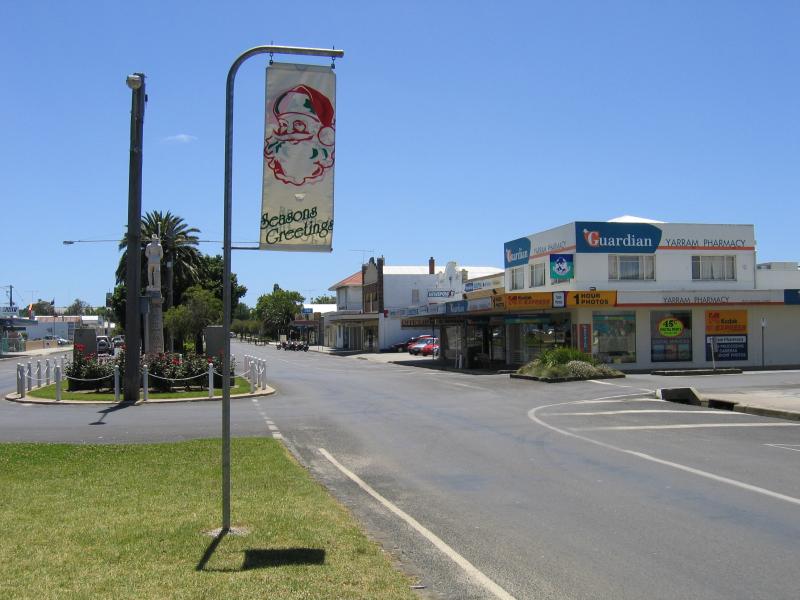 Yarram - Shops, Commercial Road: View north along Commercial Rd at Yarram St