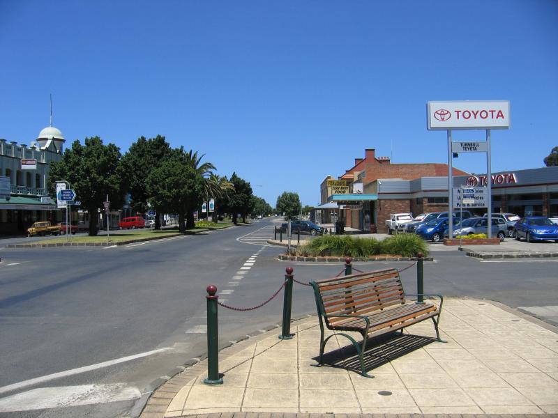 Yarram - Shops, Commercial Road: View south along Commercial Rd at Bland St