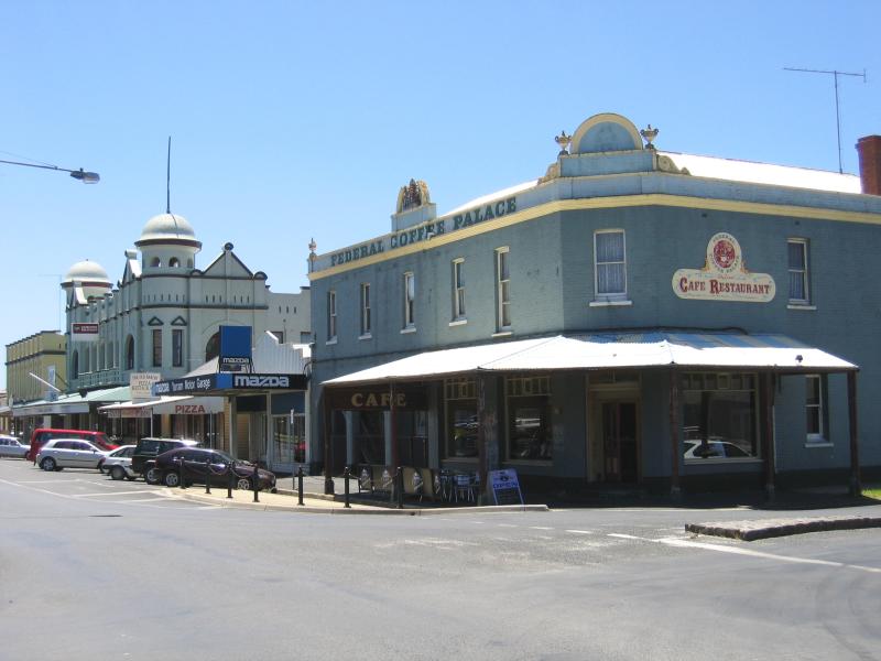 Yarram - Shops, Commercial Road: View north along Commercial Rd at James St
