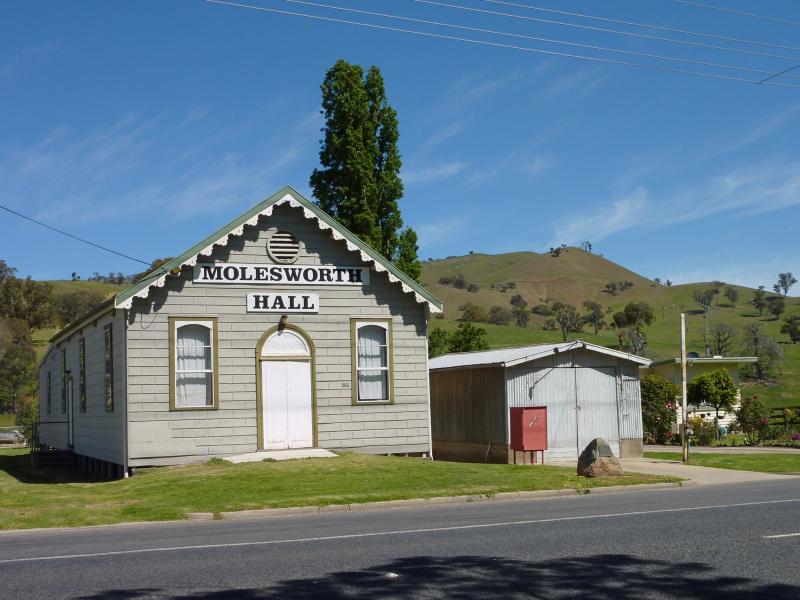 Yea - Town of Molesworth, Goulburn Valley Highway east of Yea - Molesworth hall